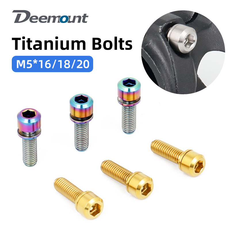 Cycling Gear Parts - 6pcs M5x16/18/20mm Titanium Stem Fixing Bolts