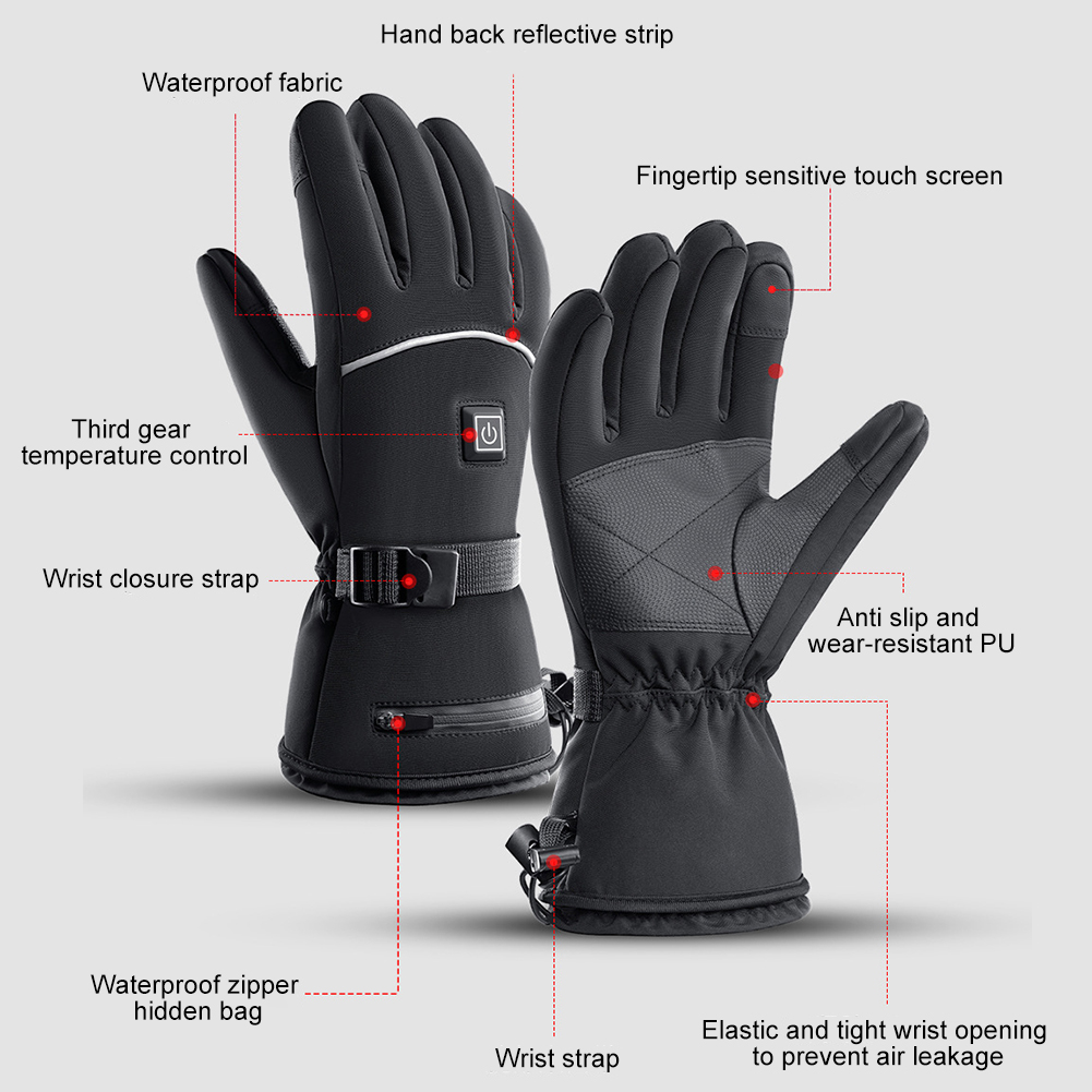Touch Screen Heated Gloves Col - Cycling Gear Temperature 评论和价格