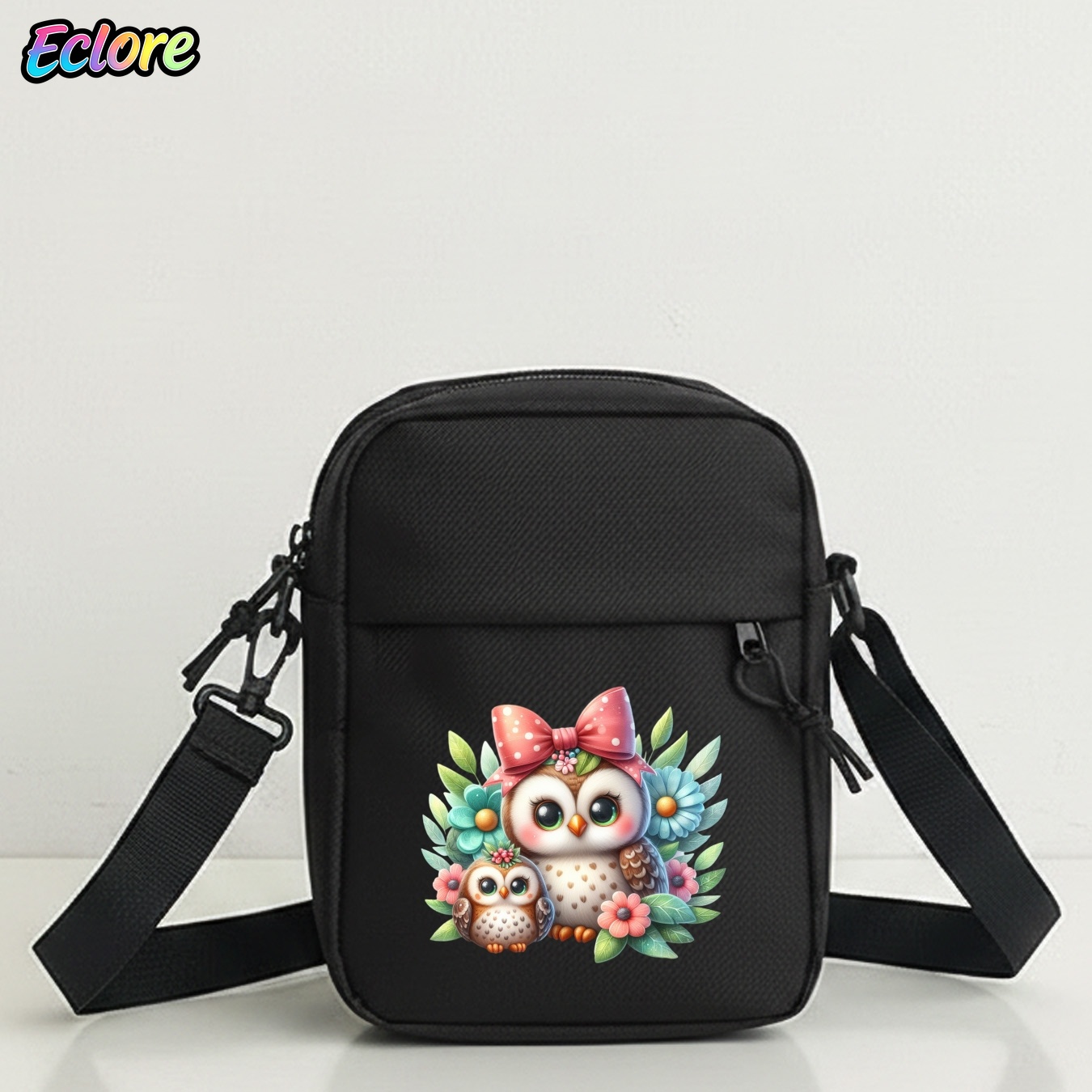 Owl Print Oxford Shoulder Bag  - Cycling Backpack 评论和价格