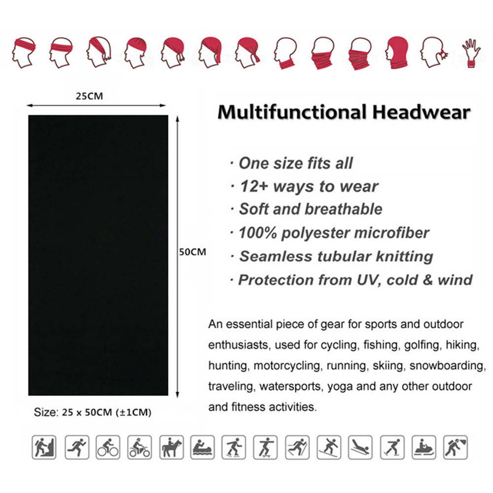 Seamless Solid Color Bandanas  - Cycling Gear Ladies 评论和价格