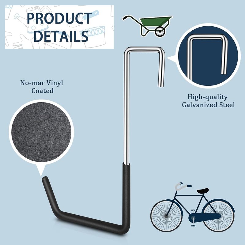 6 Pack Heavy Duty Rafter Hooks - Cycling Gear Hanger 评论和价格