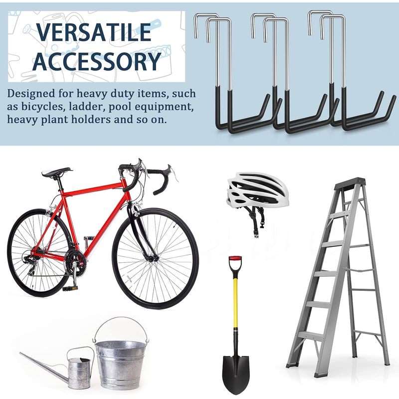 6 Pack Heavy Duty Rafter Hooks - Cycling Gear Hanger 评论和价格