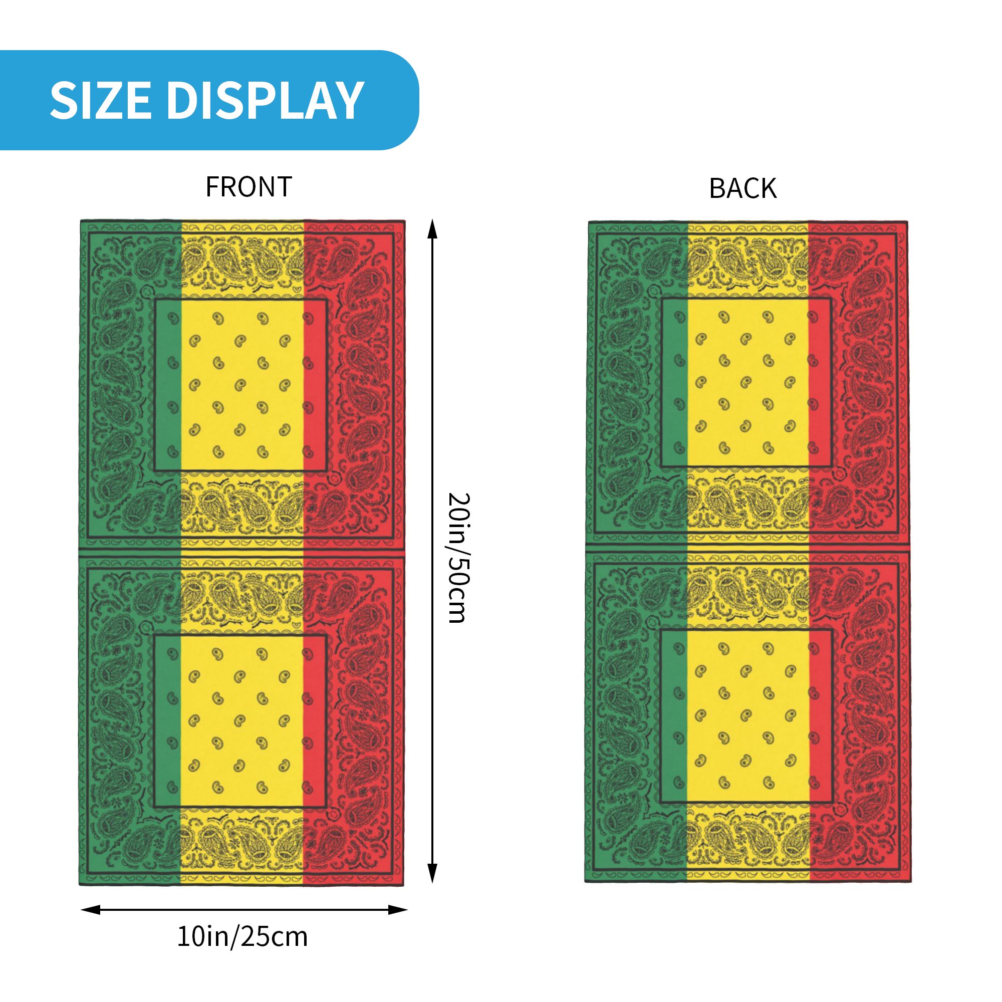 African Rasta Jamaican Paisley - Cycling Headwear 评论和价格