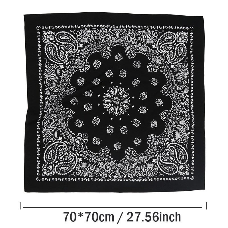 Cotton Black Big Size 70*70cm  - Cycling Headwear 评论和价格